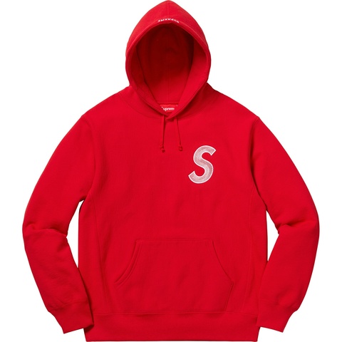 Supreme S Logo Hooded Sweatshirt - Red
