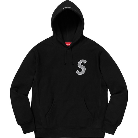 Supreme S Logo Hooded Sweatshirt - Black