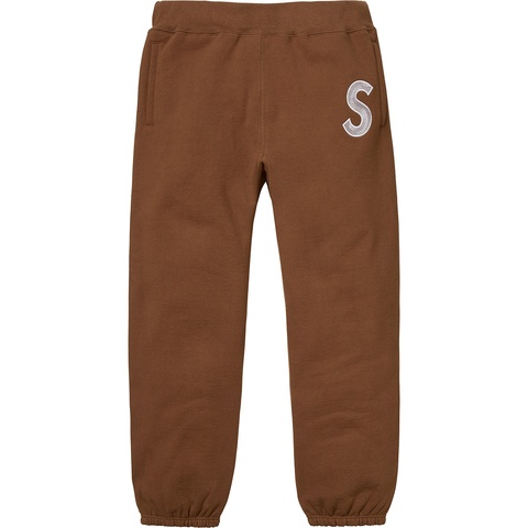 Supreme S Logo Sweatpant - Brown