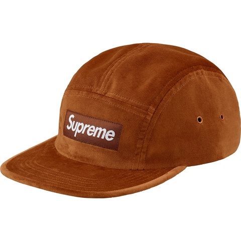 c*o様 Supreme ブラウン velvet camp cap Supreme Velvet Camp Cap Hat Brown FW18 5-Panel BOGO Box Logo
