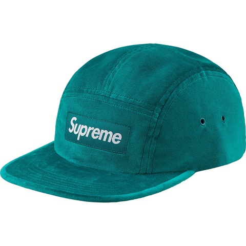 Supreme Velvet Camp Cap - Cyan