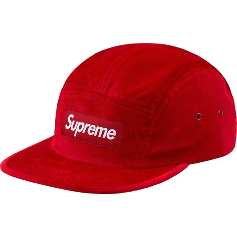 Supreme Velvet Camp Cap - Red