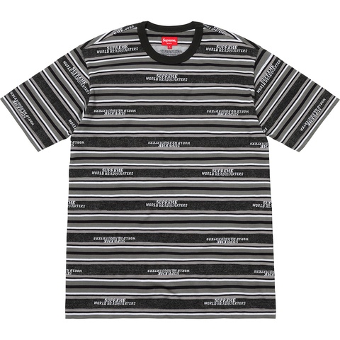 Supreme HQ Stripe S/S Top - Black