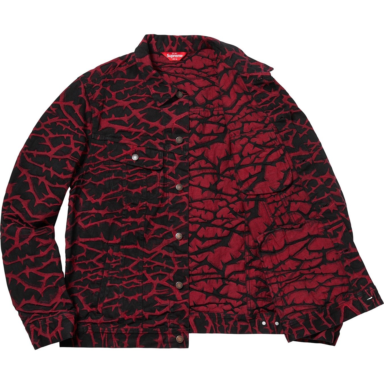 Supreme Thorn Trucker Jacket (FW18) - Red - $198