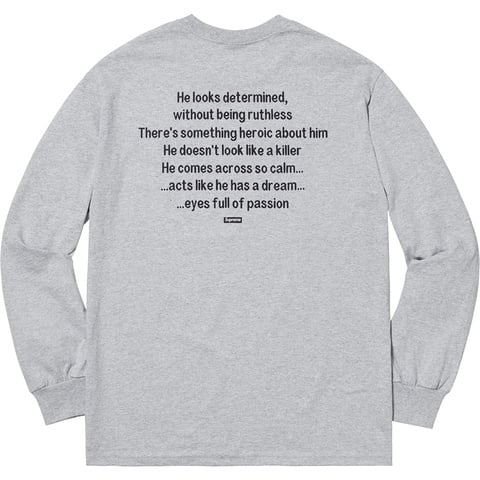 Supreme The Killer L/S Tee - Heather Grey