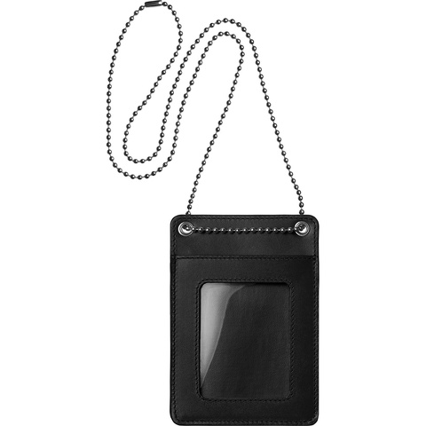 Supreme Leather ID Holder + Wallet - Black