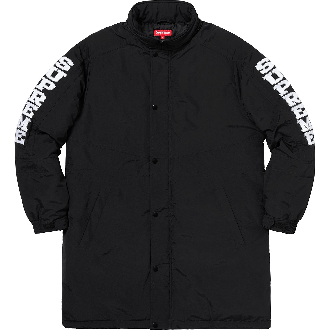 Supreme Sleeve Logo Sideline Parka (FW18) - Black - $238