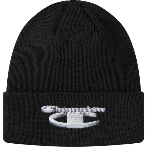 Supreme Supreme®/Champion® 3D Metallic Beanie - Black