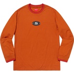 Supreme Striped Rib Logo L S Top (FW18) - Burnt Orange