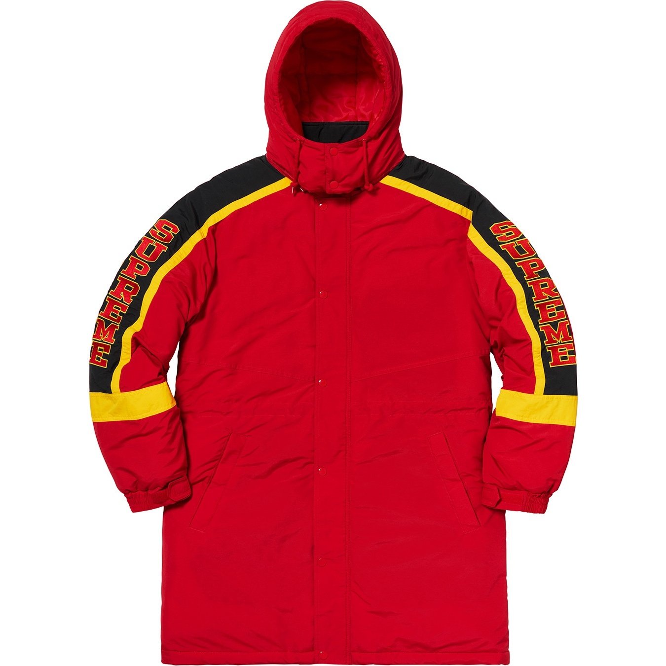 Supreme Sleeve Logo Sideline Parka (FW18) - Red - $238