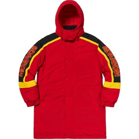 Supreme Sleeve Logo Sideline Parka - Red