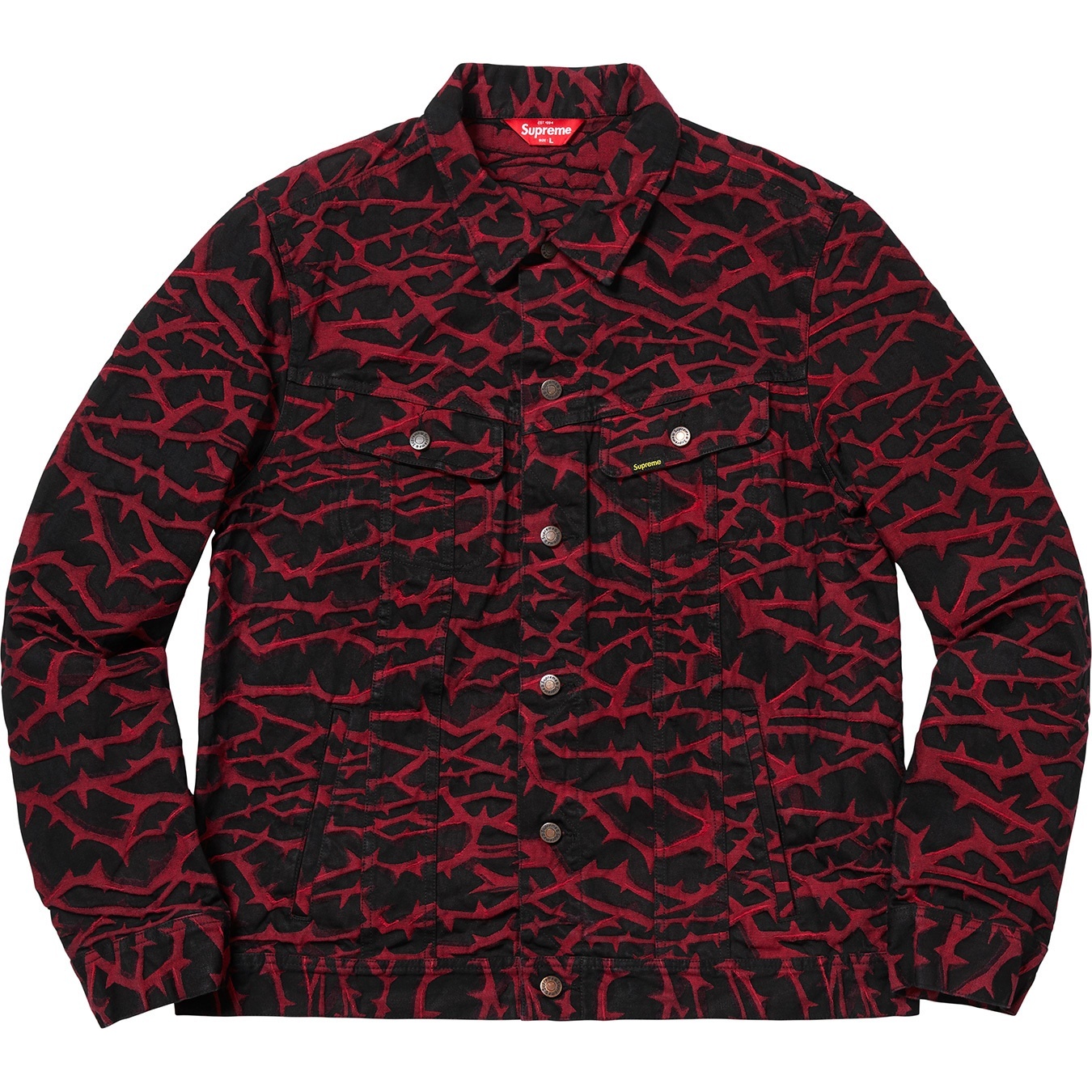 Supreme Thorn Trucker Jacket (FW18) - Red - $198