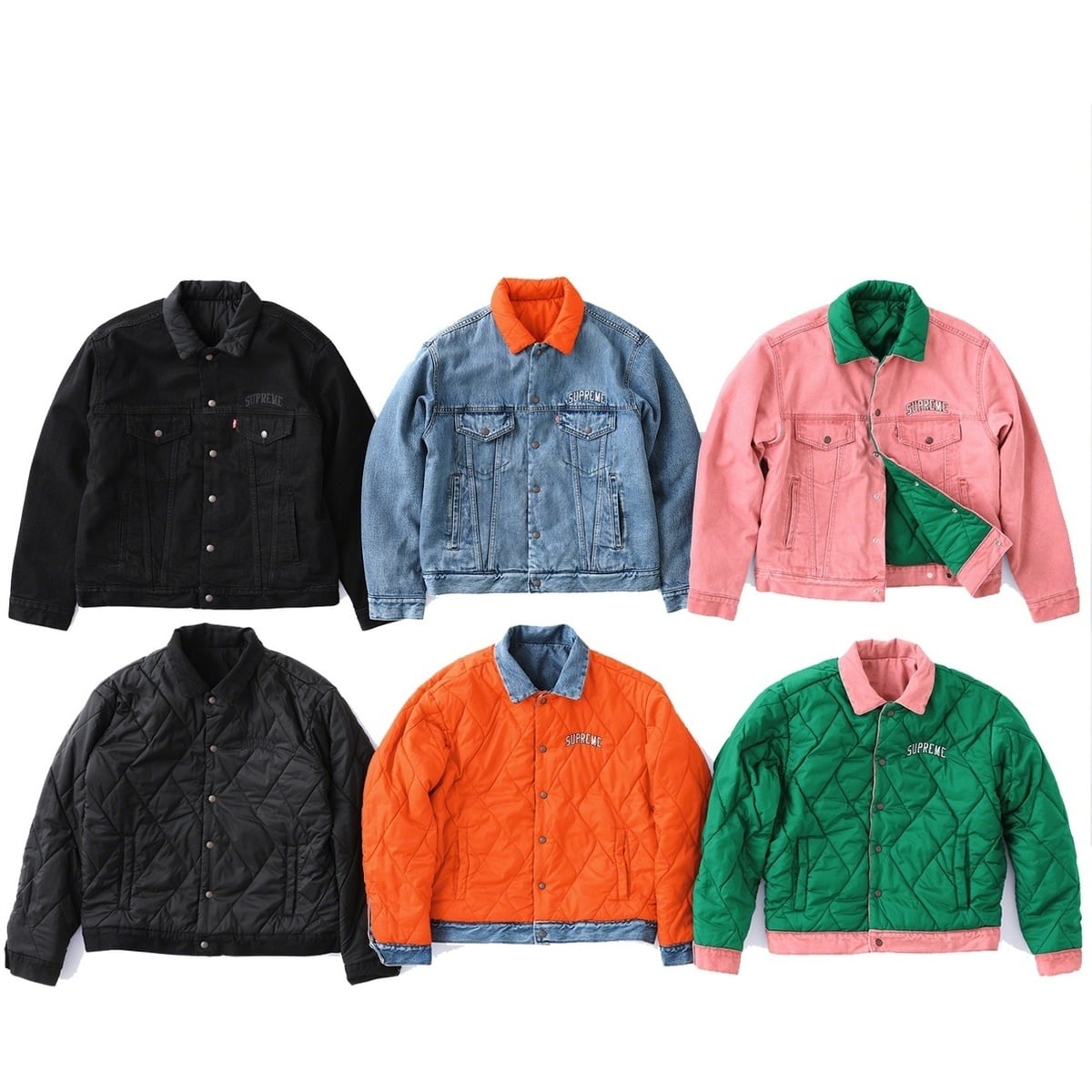 Supreme®/Levi's® Quilted Reversible Trucker Jacket - Supreme