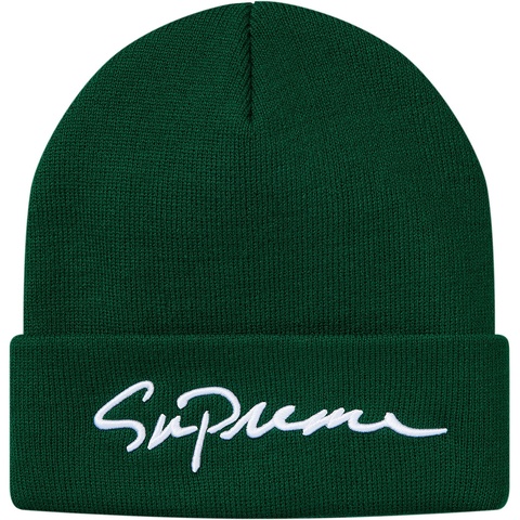 Supreme Classic Script Beanie - Dark Green