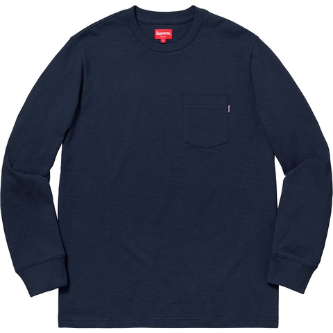 Supreme L/S Pocket Tee - Navy