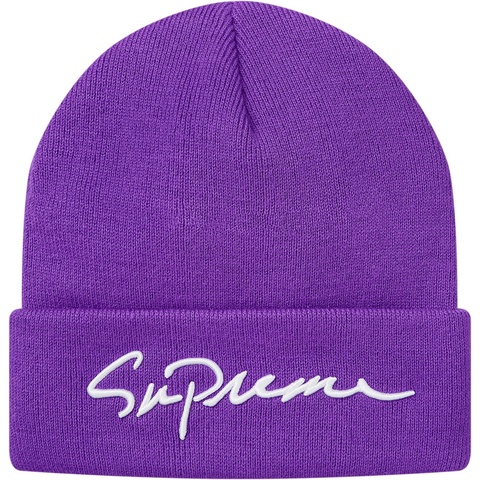 Supreme Classic Script Beanie - Purple