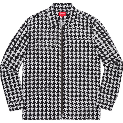 Houndstooth Flannel Zip Up Shirt - Supreme