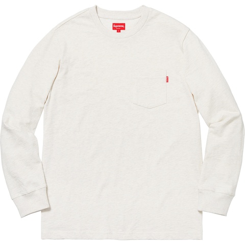 Supreme L/S Pocket Tee - Heather Natural
