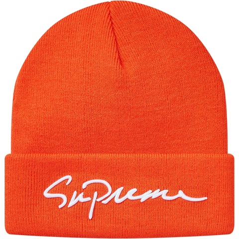 Supreme Classic Script Beanie - Orange