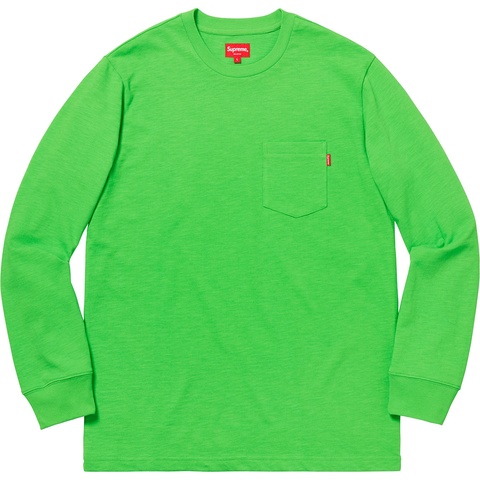 Supreme L/S Pocket Tee - Lime