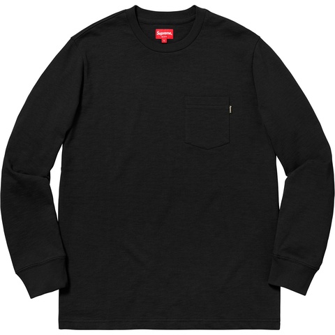 Supreme L/S Pocket Tee - Black