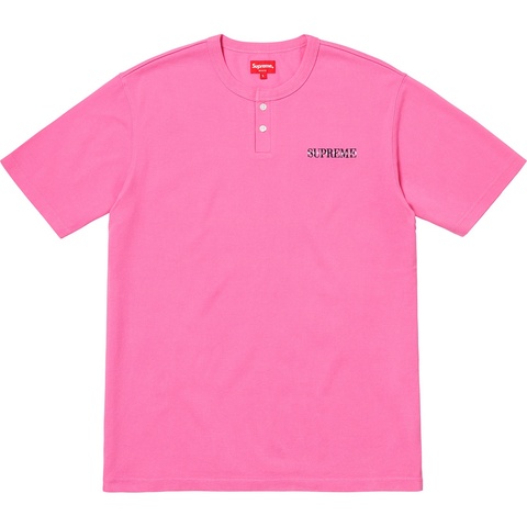 Supreme Pique S/S Henley - Pink