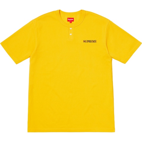 Supreme Pique S/S Henley - Yellow