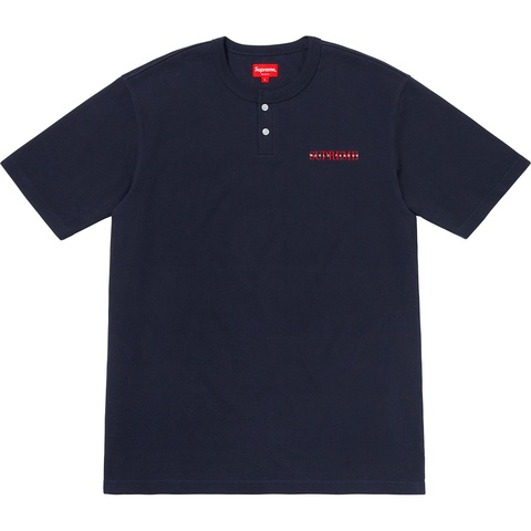 Supreme Pique S/S Henley - Navy