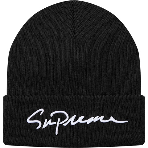 Supreme Classic Script Beanie - Black