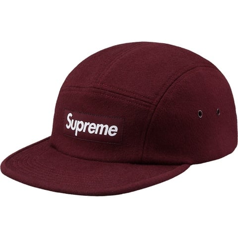 Supreme Wool Camp Cap - Burgundy