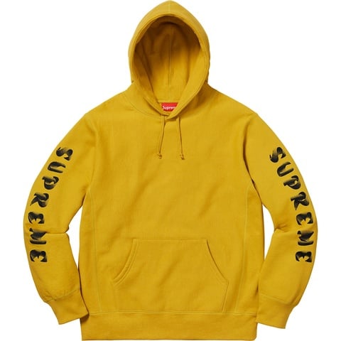 Supreme Gradient Sleeve Hooded Sweatshirt - Mustard