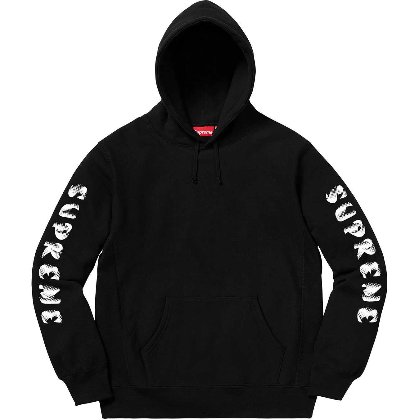 Supreme Gradient Sleeve Hooded Sweatshirt (FW18) - Black - $158