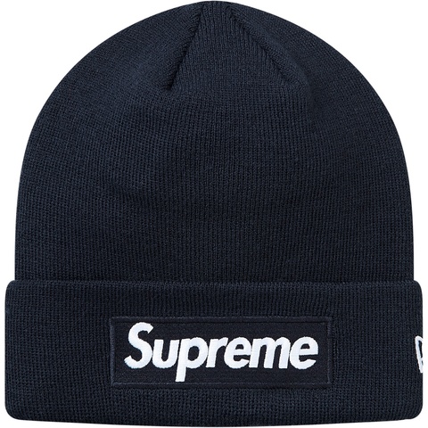 Supreme New Era® Box Logo Beanie - Navy