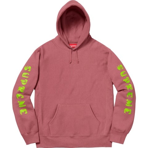 Supreme Gradient Sleeve Hooded Sweatshirt - Dark Rose