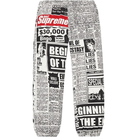 Newsprint Skate Pant - fall/winter 2018 - Supreme