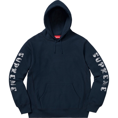 Supreme Gradient Sleeve Hooded Sweatshirt - Navy