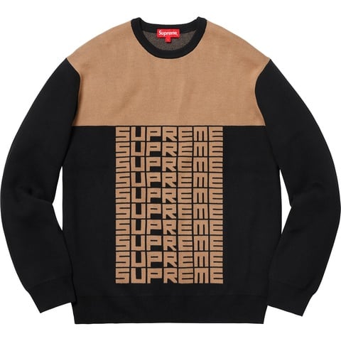 Supreme Logo Repeat Sweater - Black