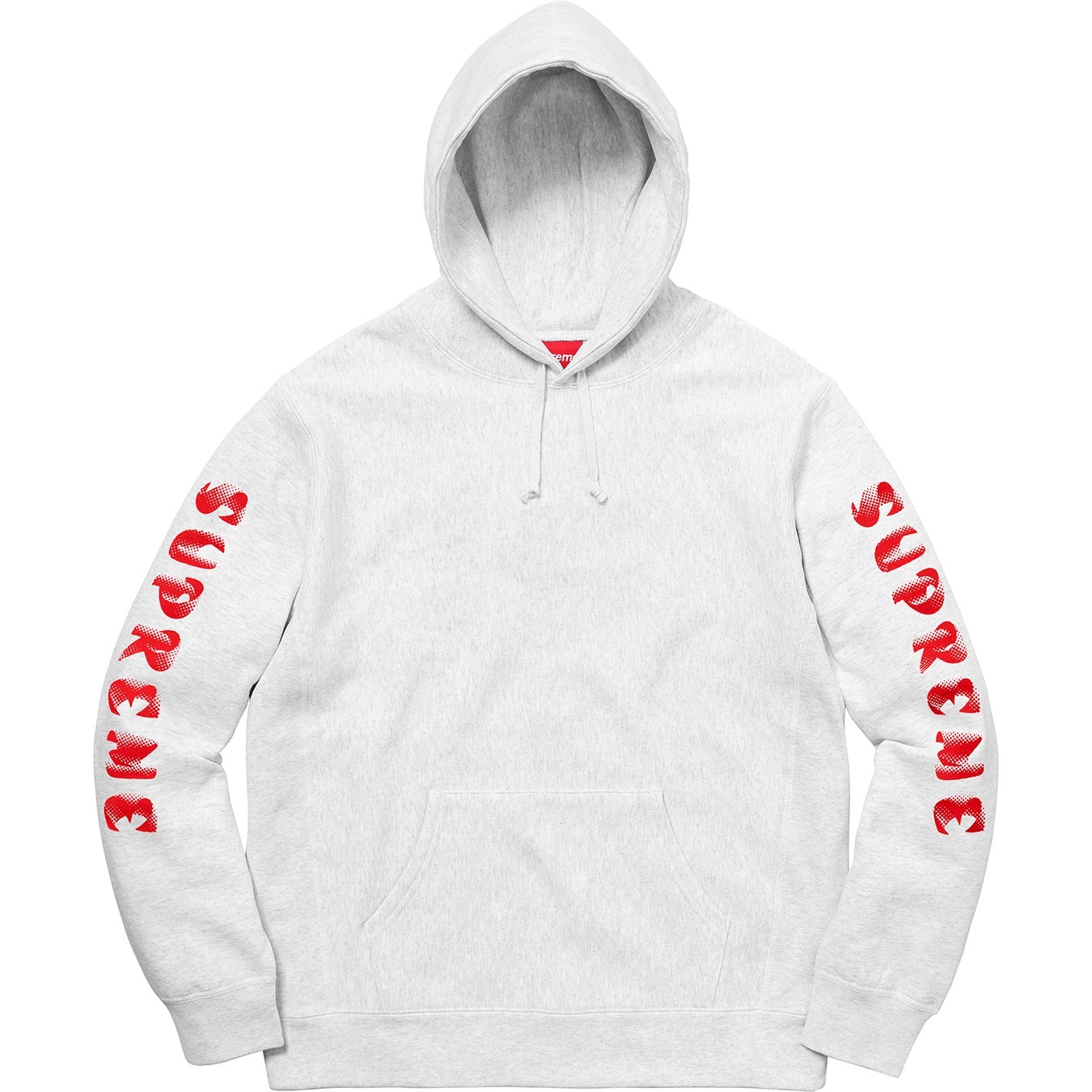 Supreme Gradient Sleeve Hooded Sweatshirt (FW18) - Ash Grey - $158
