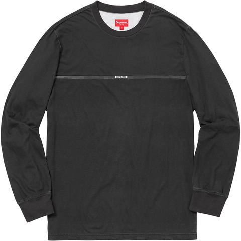 Supreme Printed Stripe L/S Top - Black
