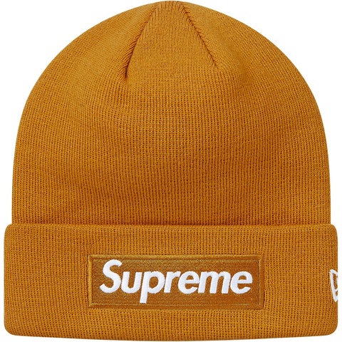 Supreme New Era® Box Logo Beanie - Mustard