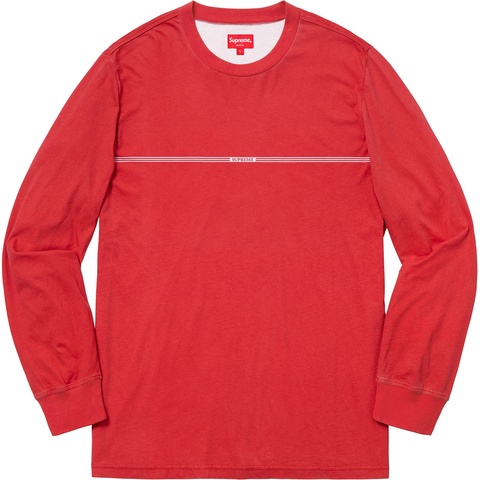 Supreme Printed Stripe L/S Top - Red