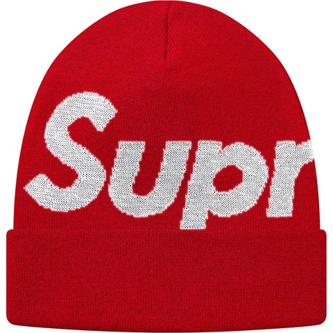 Supreme Big Logo Beanie - Red