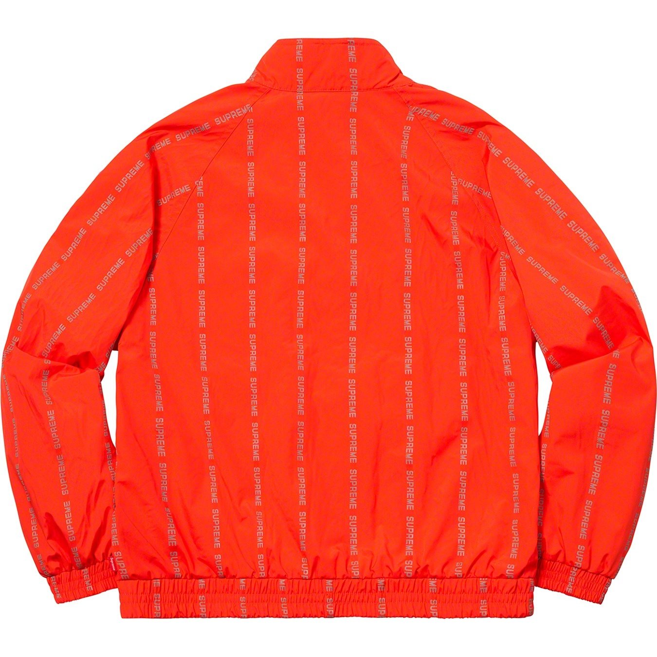 Supreme Reflective Text Track Jacket (FW18) - Orange - $198