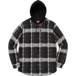 Supreme Hooded Jacquard Flannel Shirt (FW18) - Black