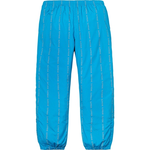 Supreme Reflective Text Track Pant - Blue