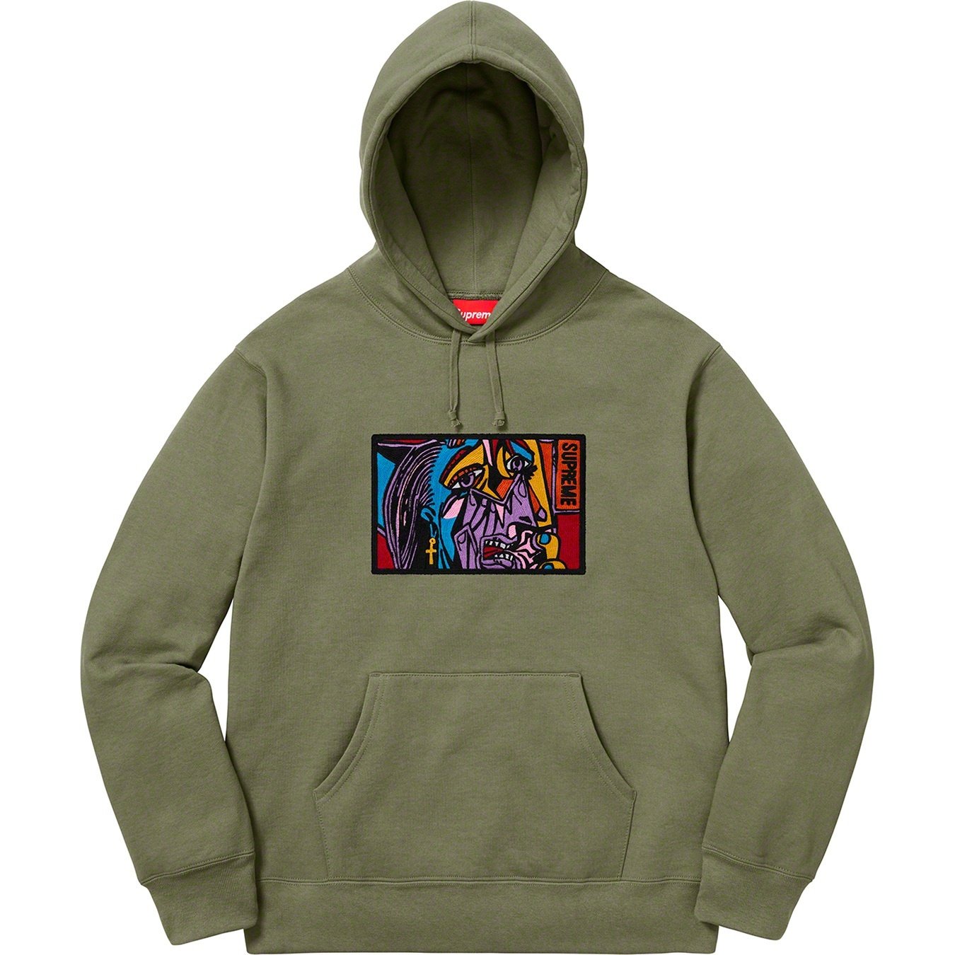 Supreme Chainstitch Hooded Sweatshirt (FW18) - Light Olive - $168