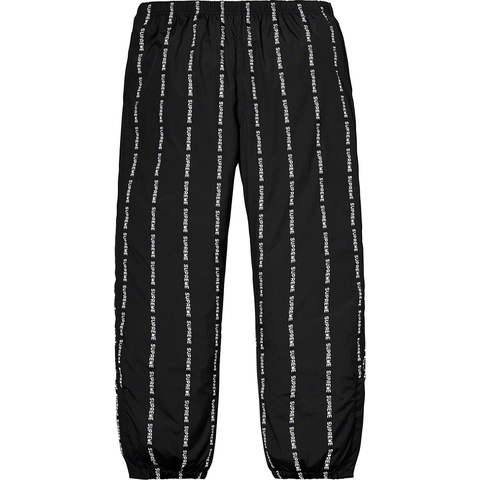 Supreme Reflective Text Track Pant - Black