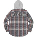 Supreme Hooded Jacquard Flannel Shirt (FW18) - Navy