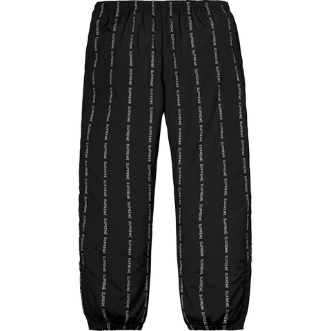 Supreme Reflective Text Track Pant - Black