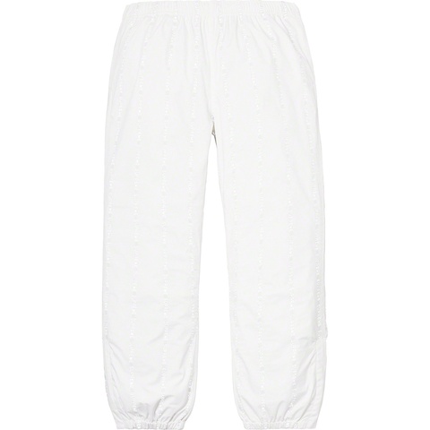 Supreme Reflective Text Track Pant - White